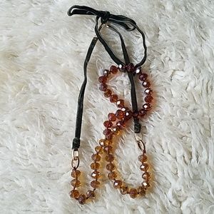 LOFT • Glass Bead / Velvet Long Necklace